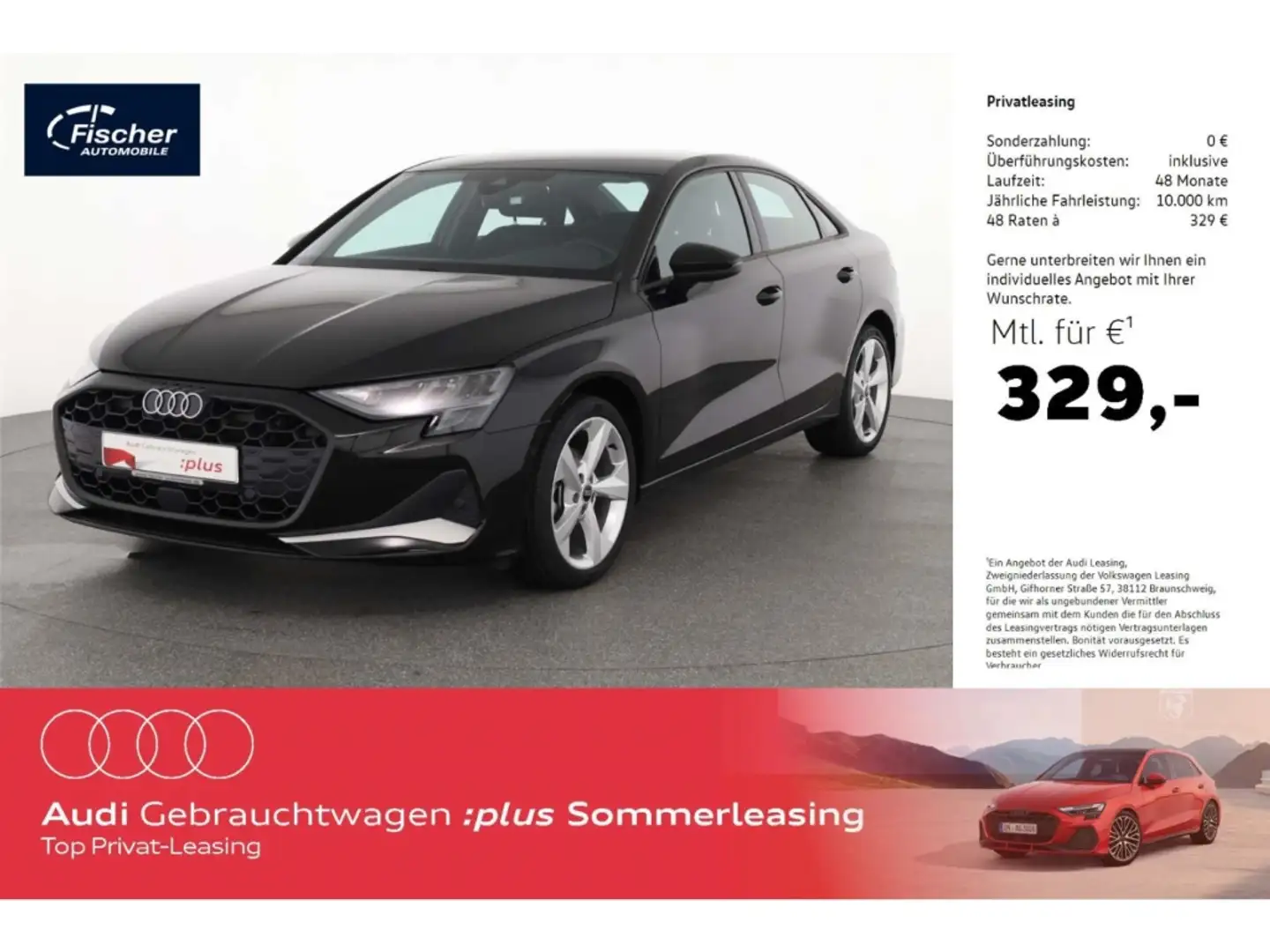 Audi A3 Limousine 35 TDI advanced Schwarz - 1