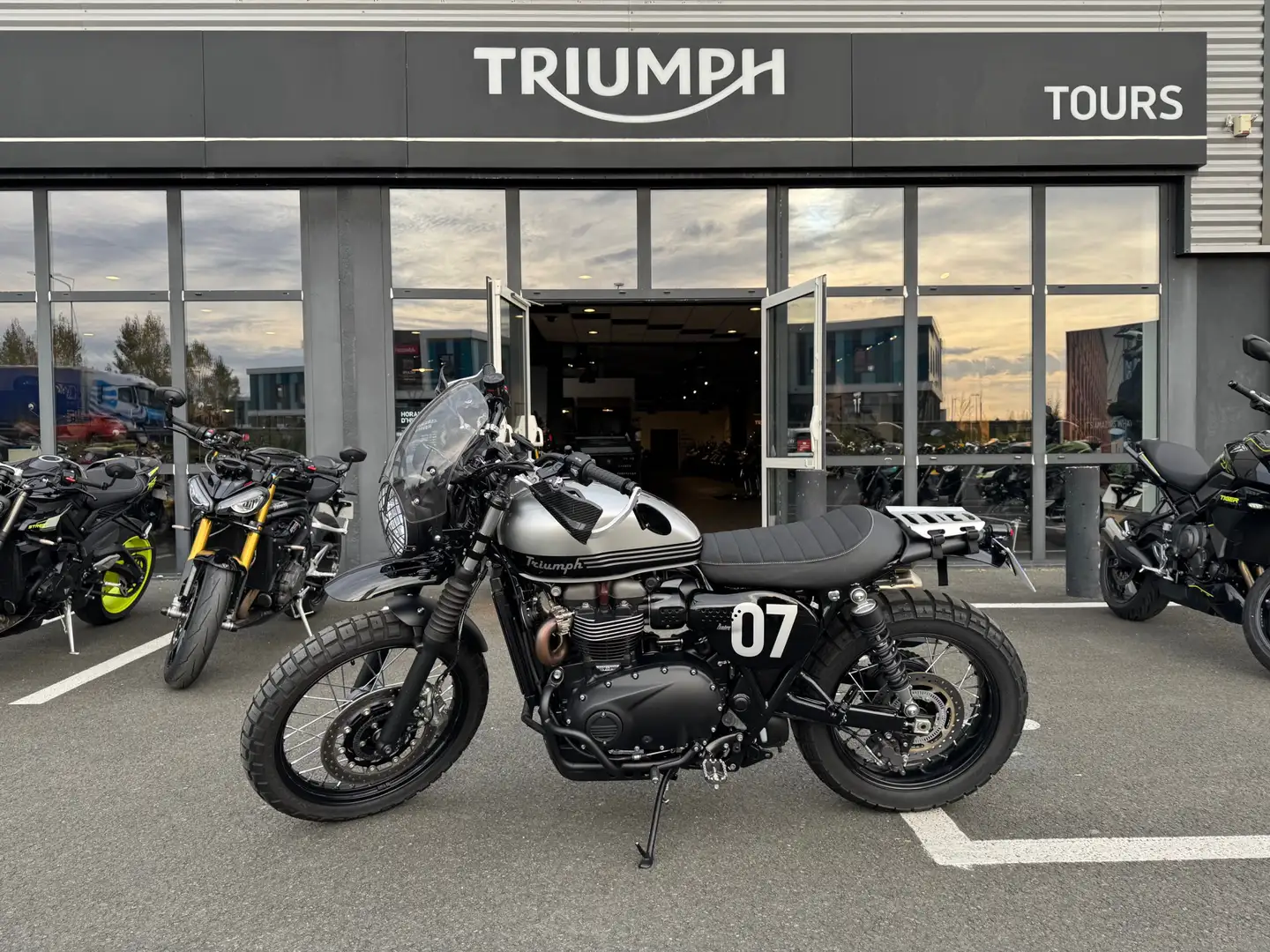 Triumph Street Scrambler Gris - 1