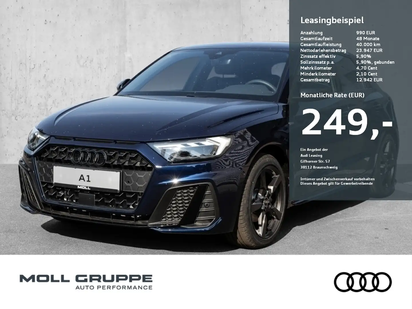 Audi A1 Sportback S line 35 TFSI 110(150)  S tronic Blau - 1