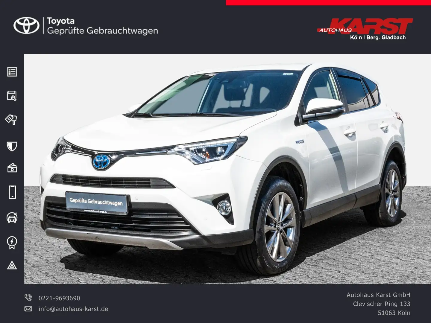 Toyota RAV 4 - 2.5 l Hybrid 4x2 Team D. CVT Kamera TOP Blanco - 1