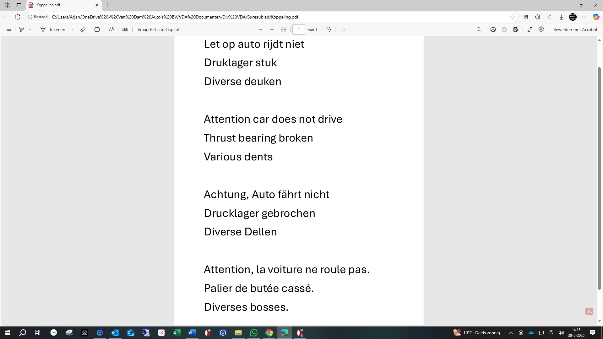 Opel Corsa 1.4 16v Druklager koppeling stuk Šedá - 2