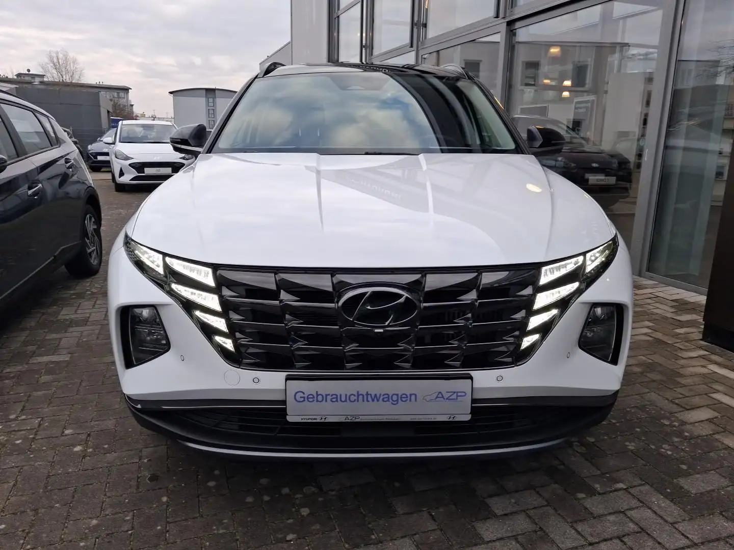 Hyundai TUCSON 1.6 T-GDI 48V 7-DCT Prime.Standhzg.Allw. Weiß - 2