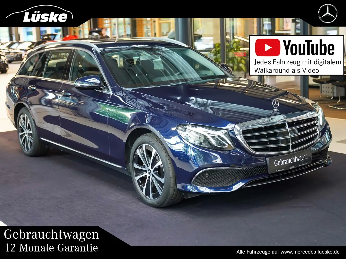 Mercedes-Benz E 220 E 220 d T EXCLUSIVE Esche DISTRONIC COMAND AHK Bleu - 1