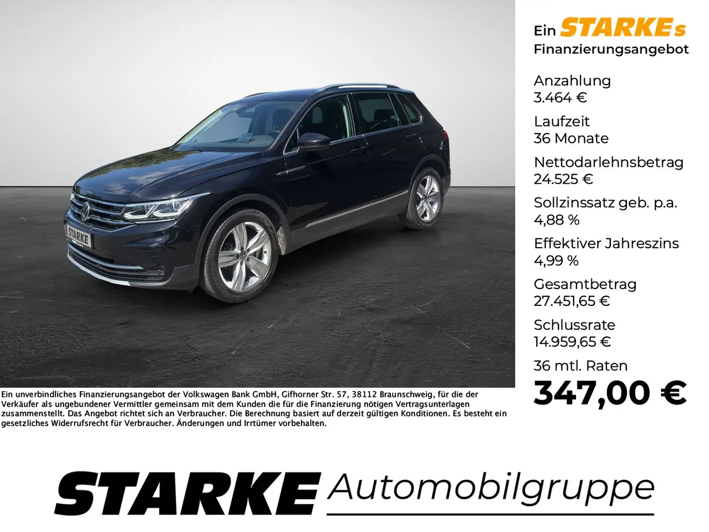 Volkswagen Tiguan 1.5 TSI DSG Elegance Zwart - 1