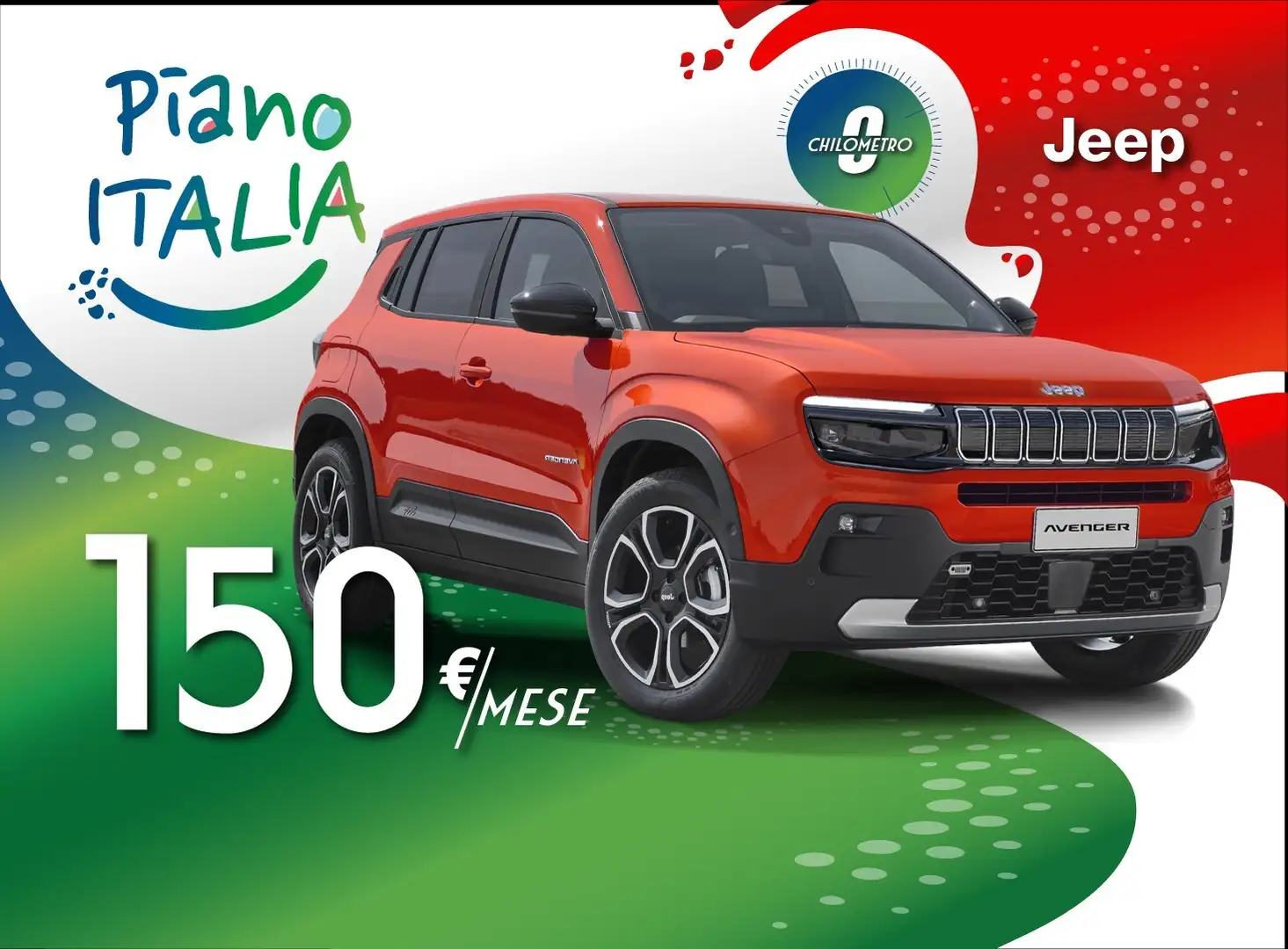 Jeep Avenger 1.2 Longitude Turbo Benzina ICE 100 CV Rosso - 1