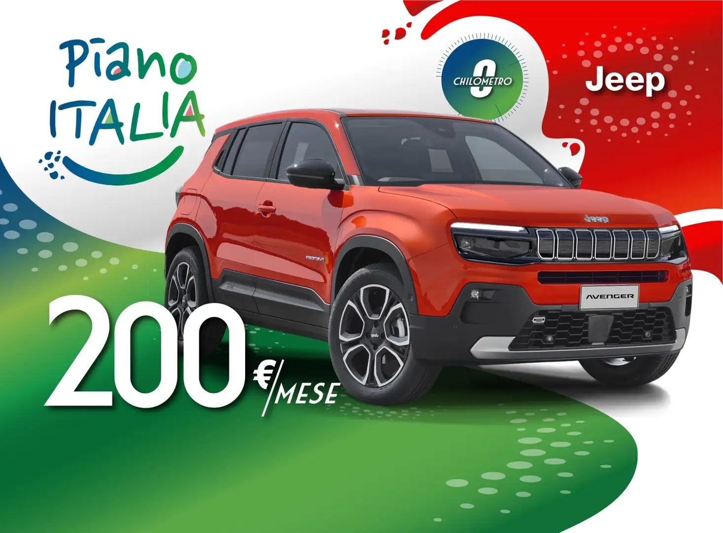 Jeep Avenger 1.2 Longitude Turbo Benzina ICE 100 CV Rosso - 1