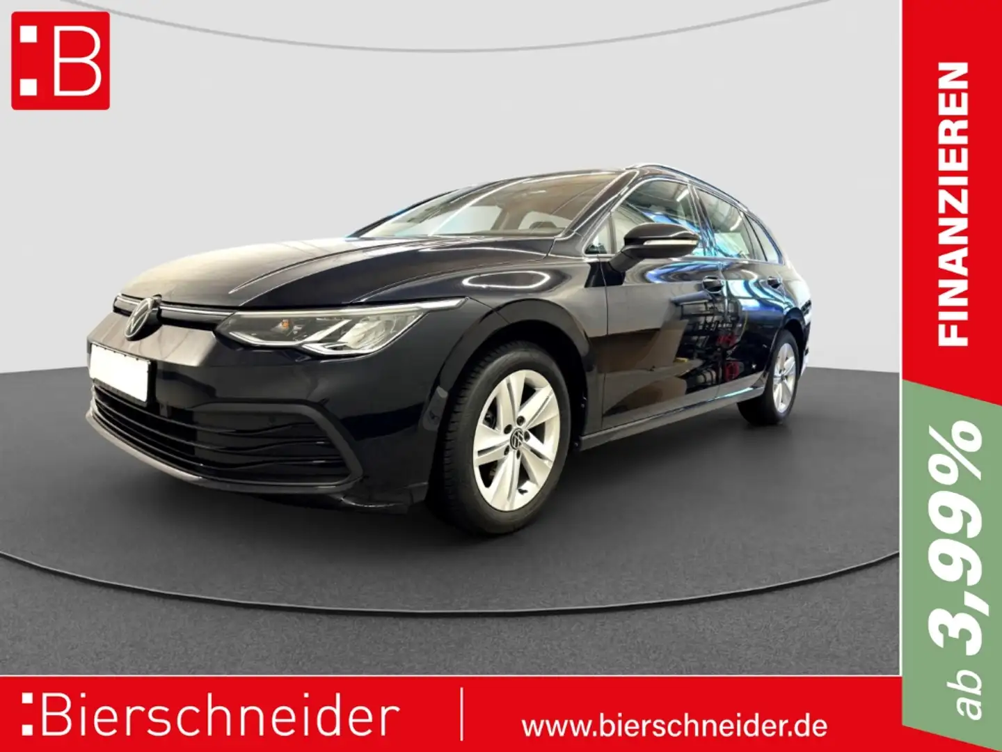 Volkswagen Golf Var. 1.5 eTSI DSG Life AHK LED ACC NAVI Schwarz - 1
