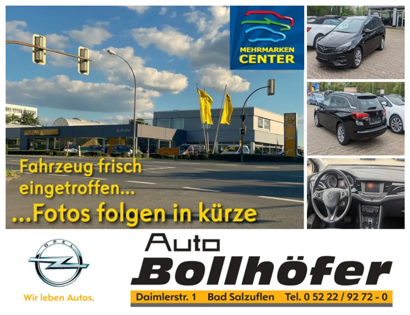 Opel Astra K 1.2 Elegance AT (CVT) LED/SHZ/LHZ/PDC V+H+CAM/NA Schwarz - 1