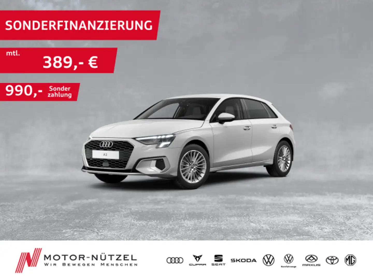 Audi A3 35TFSI S-TR ADVANCED LED+NAV+SHZ+VC Blanc - 1