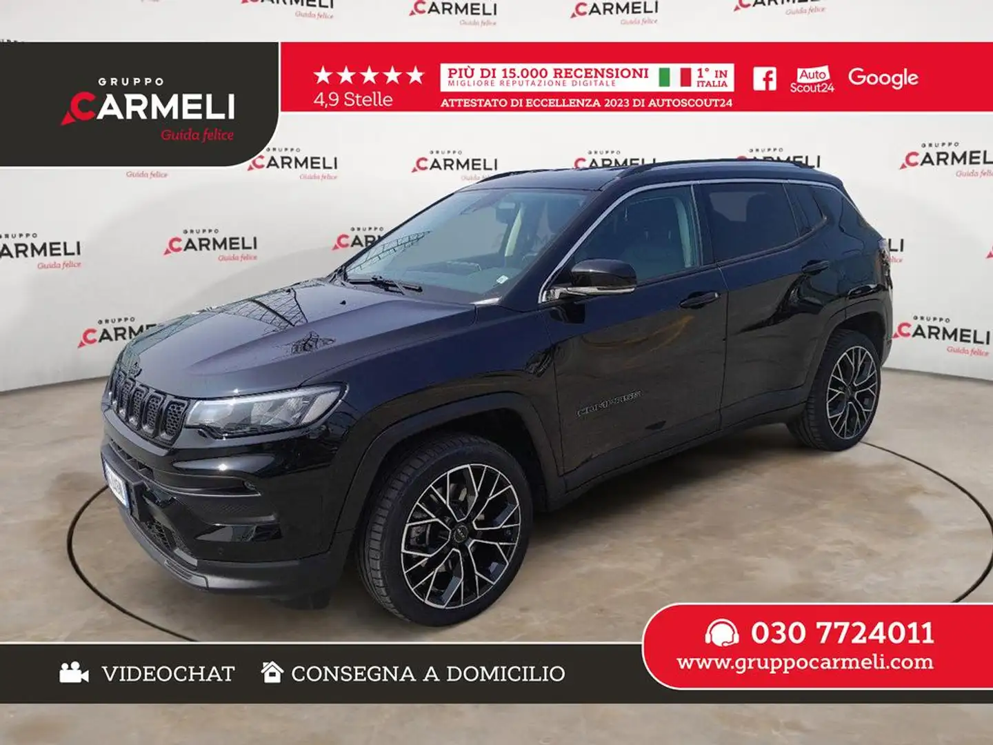 Jeep Compass 1.3 turbo t4 phev Limited 4xe auto Nero - 1