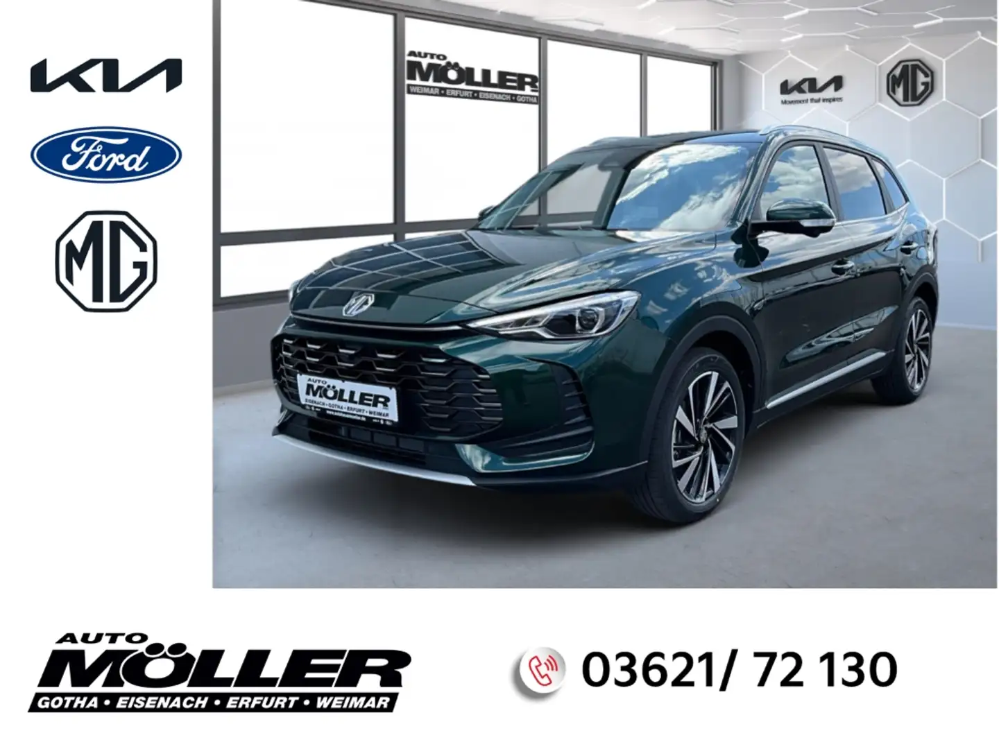 MG ZS Hybrid+ Luxury MY25 Leder Navi LED 360°ACC SHZ Vert - 1