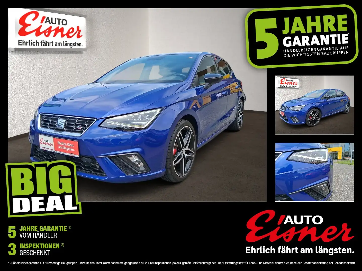 SEAT Ibiza 1.0 FR Blau - 1