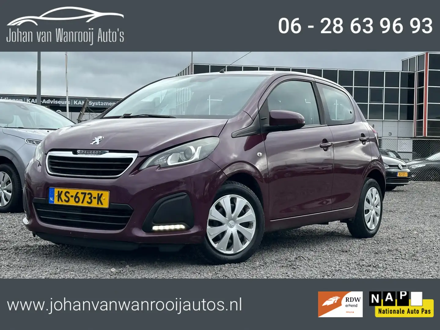 Peugeot 108 1.0 e-VTi Active !/AIRCO/NAVI/NW APK Mauve - 1