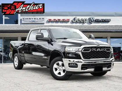 Black 2025 RAM 1500 Pickup Truck Four-Wheel Drive 8-Speed Automatic
