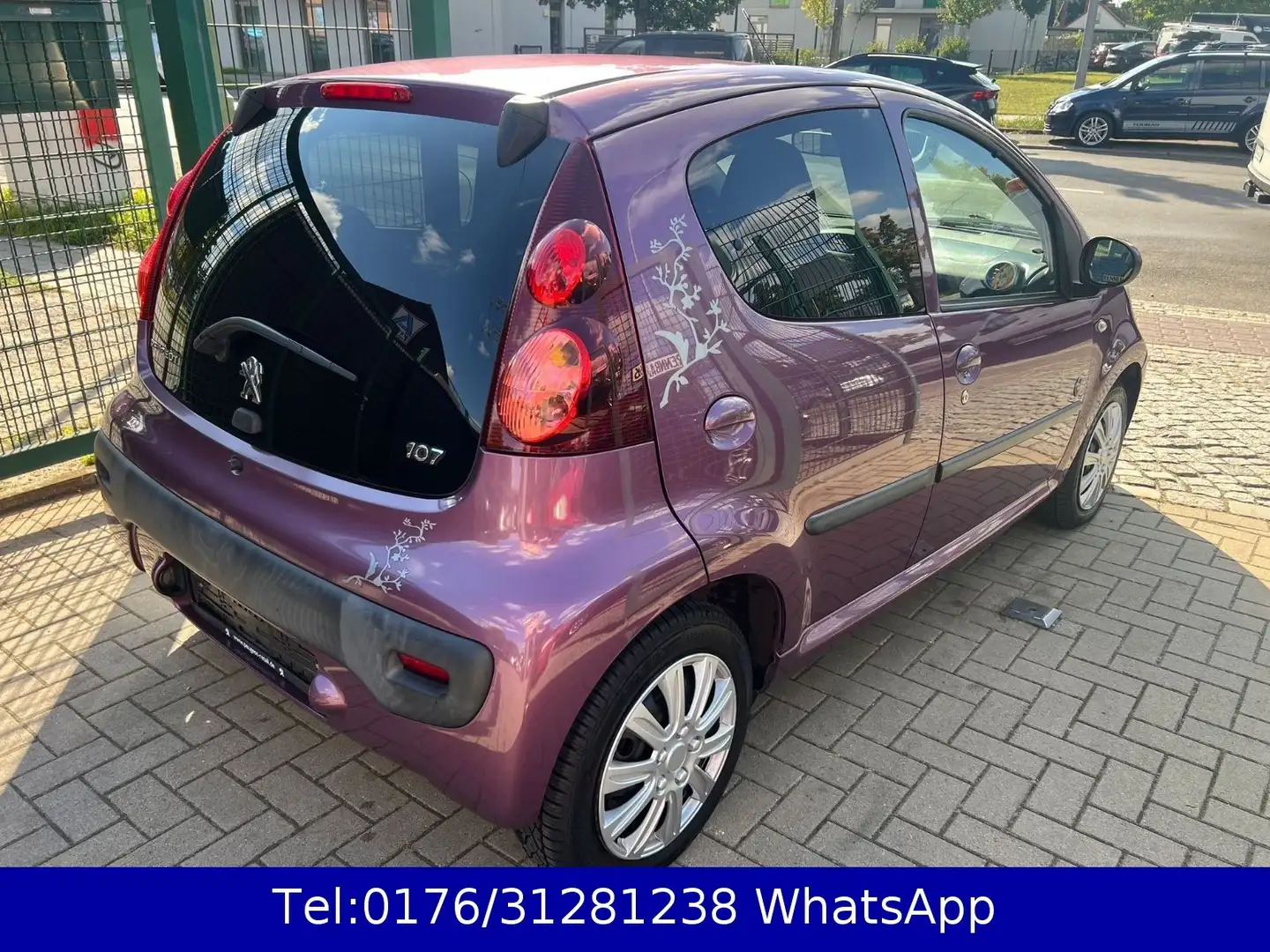 Peugeot 107 Active !! Klima !! 4.Türig !! Tüv-03.2027 !! Violett - 2