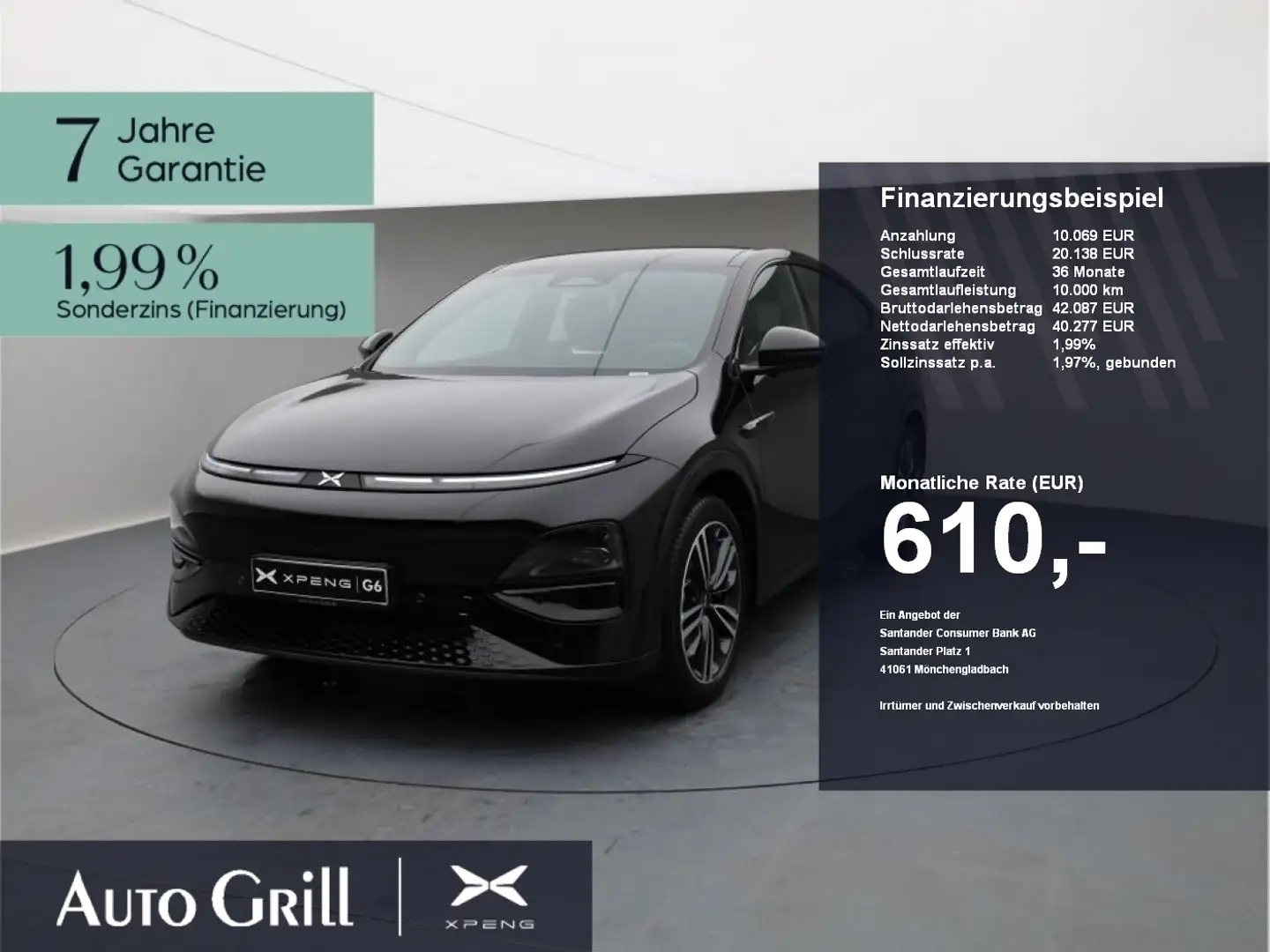 Xpeng G6 Performance AWD AHK CarPlay 360Kam Pano ACC Modrá - 1