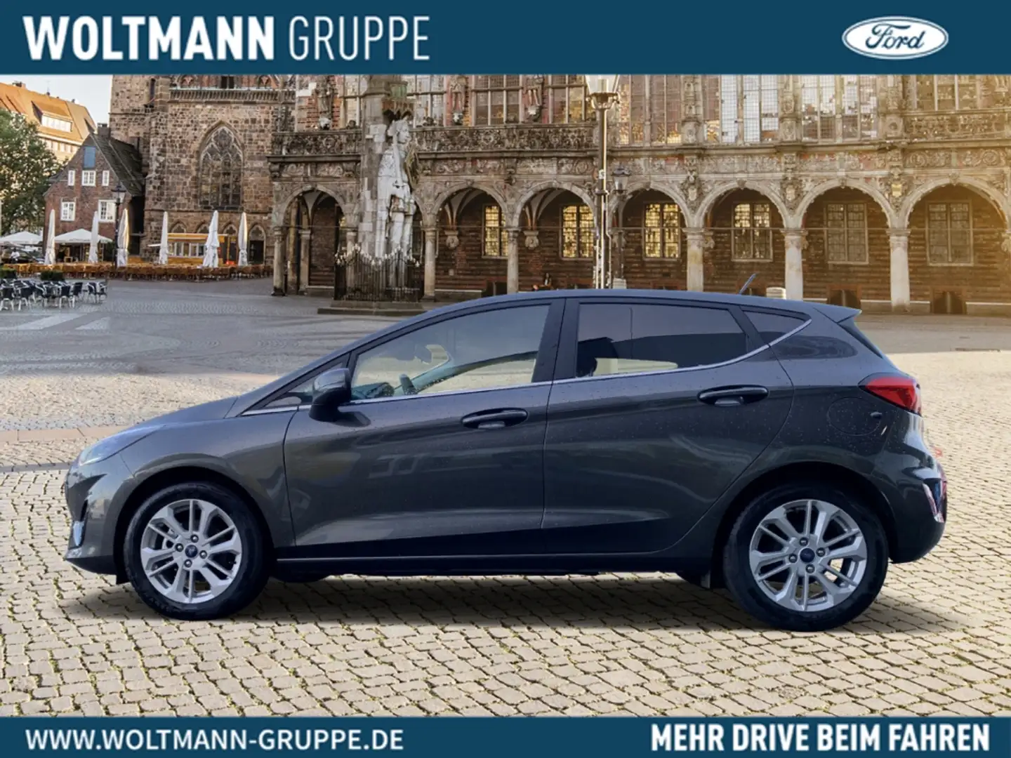 Ford Fiesta Titanium 1.0 EcoBoost, Sitzheizung, Lenkradheizung Grijs - 2