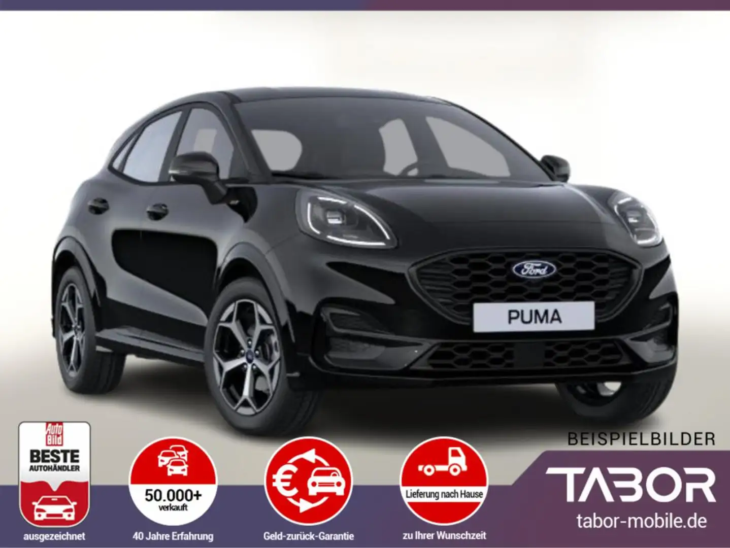 Ford Puma 1.0 EB 125 MHEV A7 ST-Line LED SHZ Kam PDC Schwarz - 1