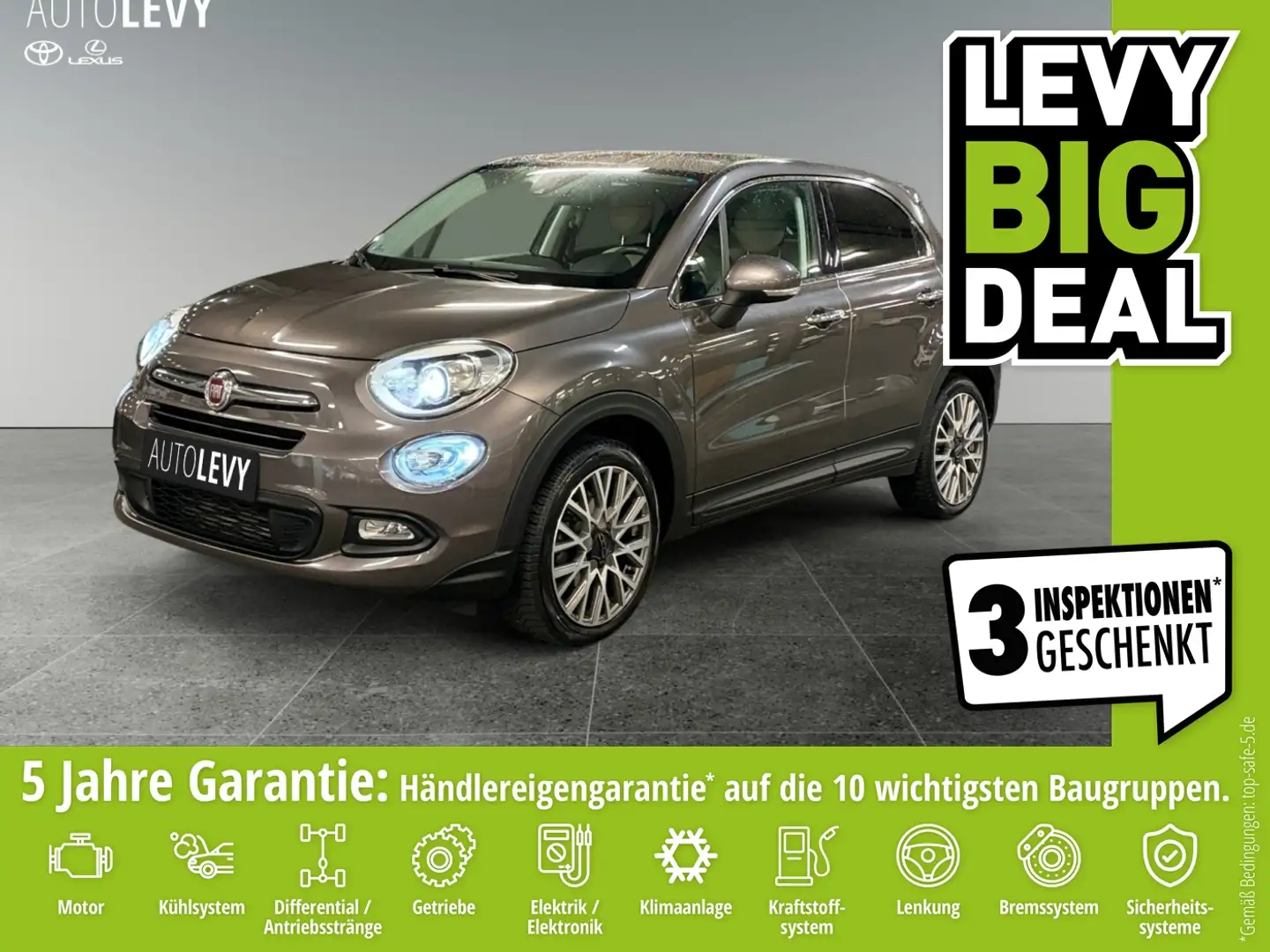 Fiat 500X 1.4 MultiAir Lounge *KLIMAA*PDC* Gris - 1