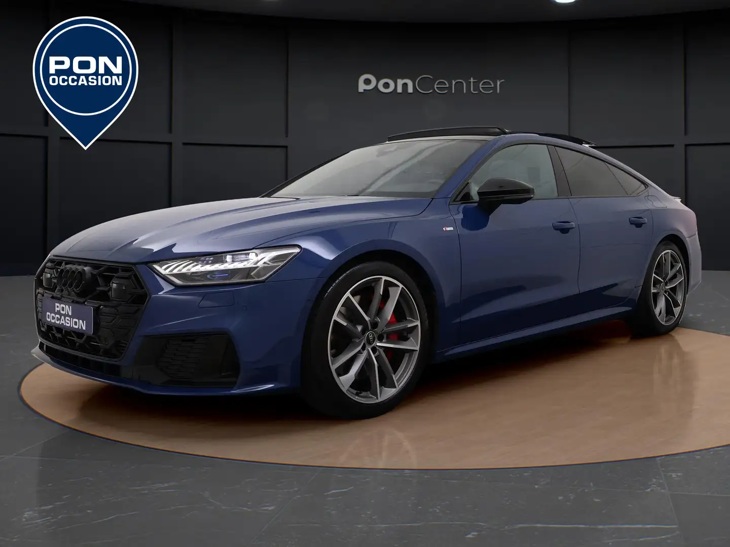 Audi A7 Sportback 55 TFSI e 367 PK Quattro Pro Line S Comp Blau - 1