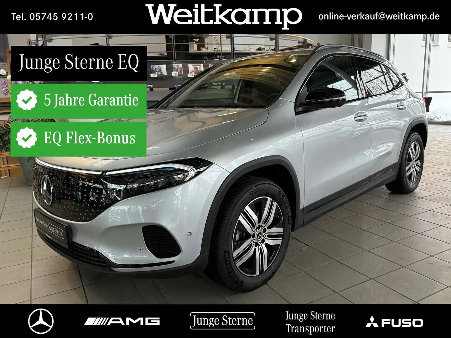 Mercedes-Benz EQA 300 EQA 300 4M Night-Paket+Keyless+AHK+Memory+Kamera Silber - 1