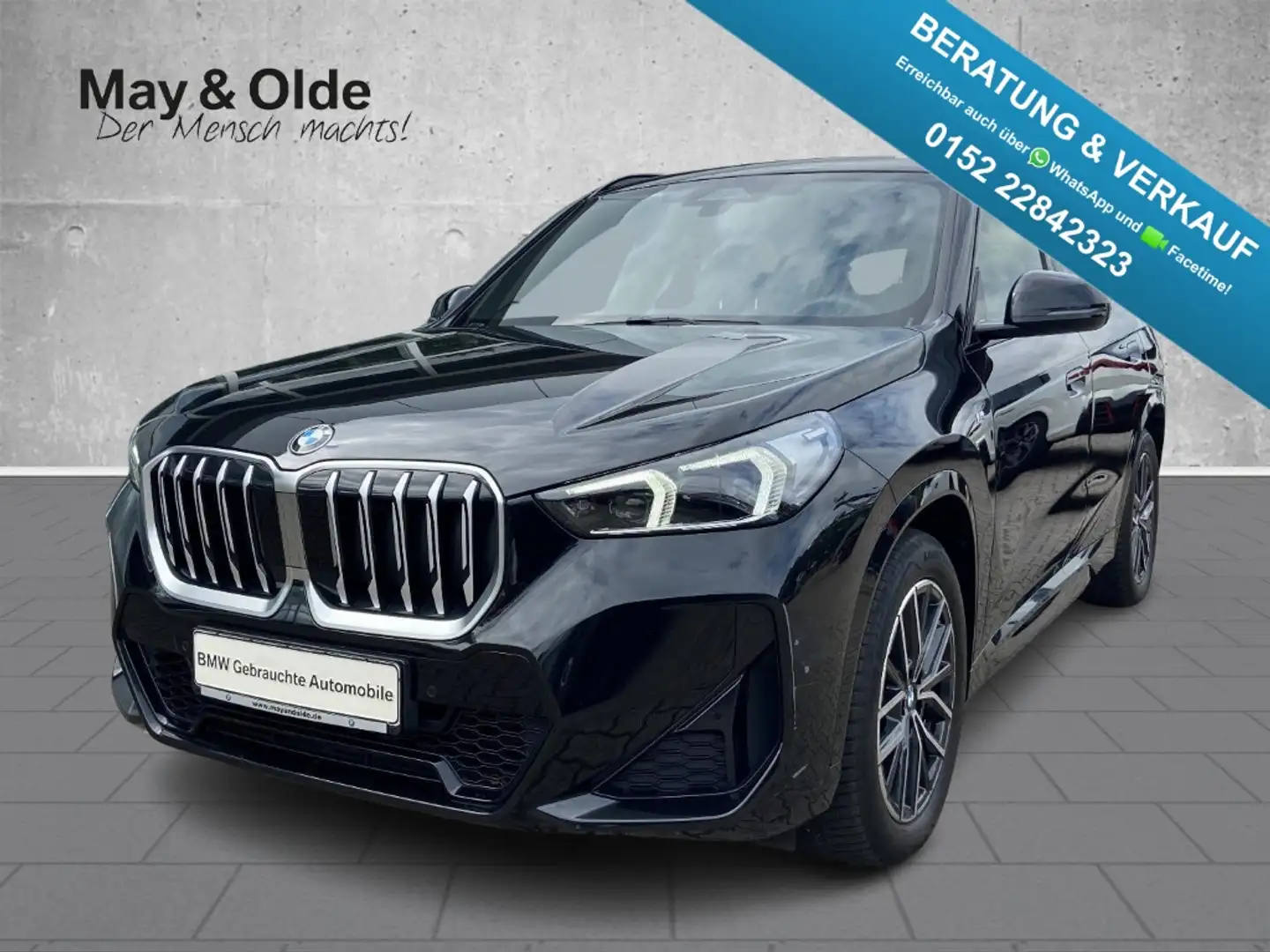BMW X1 sDrive18d M Sport AHK Navi HiFi LED ACC GJR Schwarz - 1