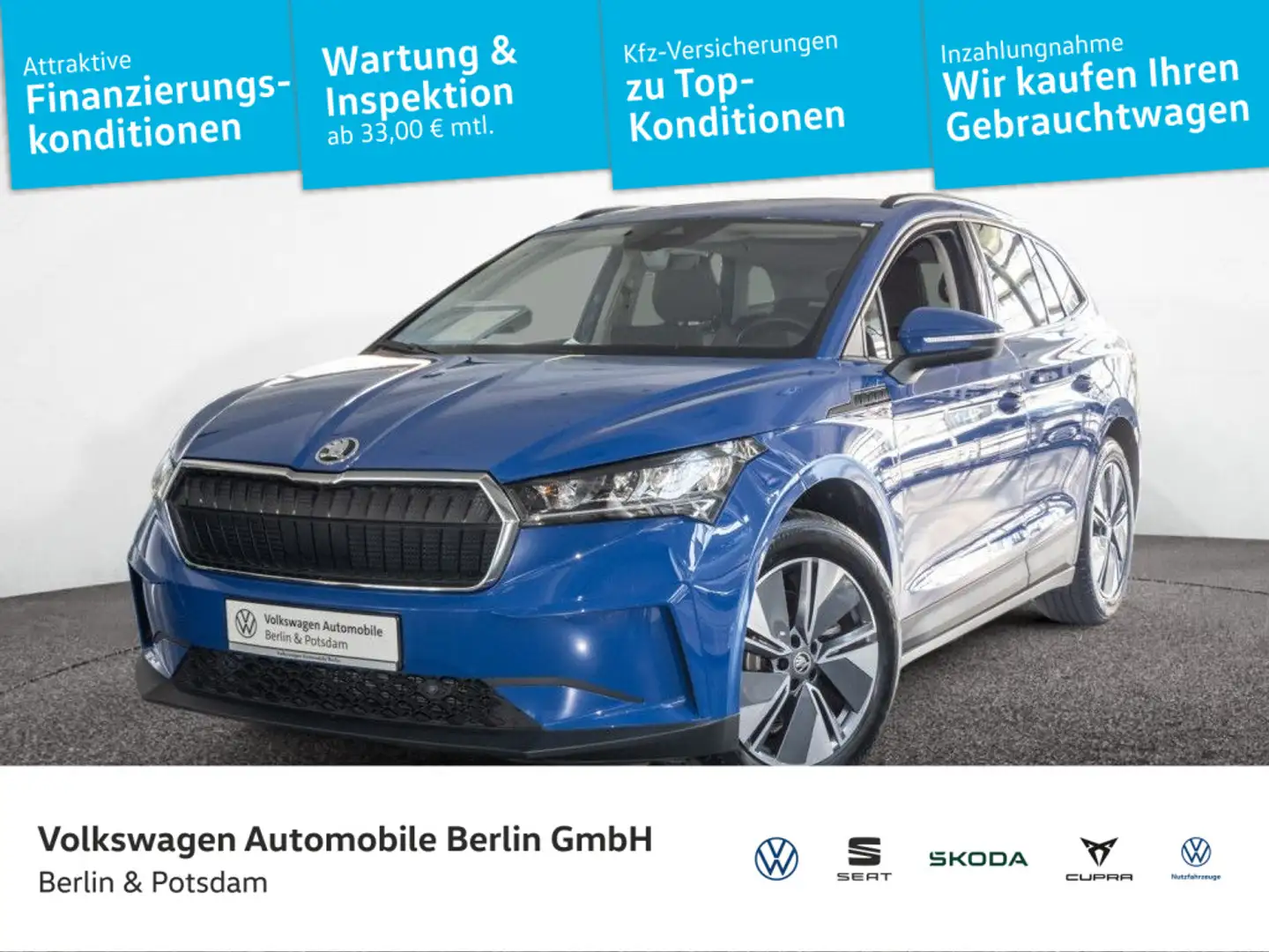 Skoda Enyaq iV 60 Lodge Navi Kamera Sitzhzg ACC Blau - 1