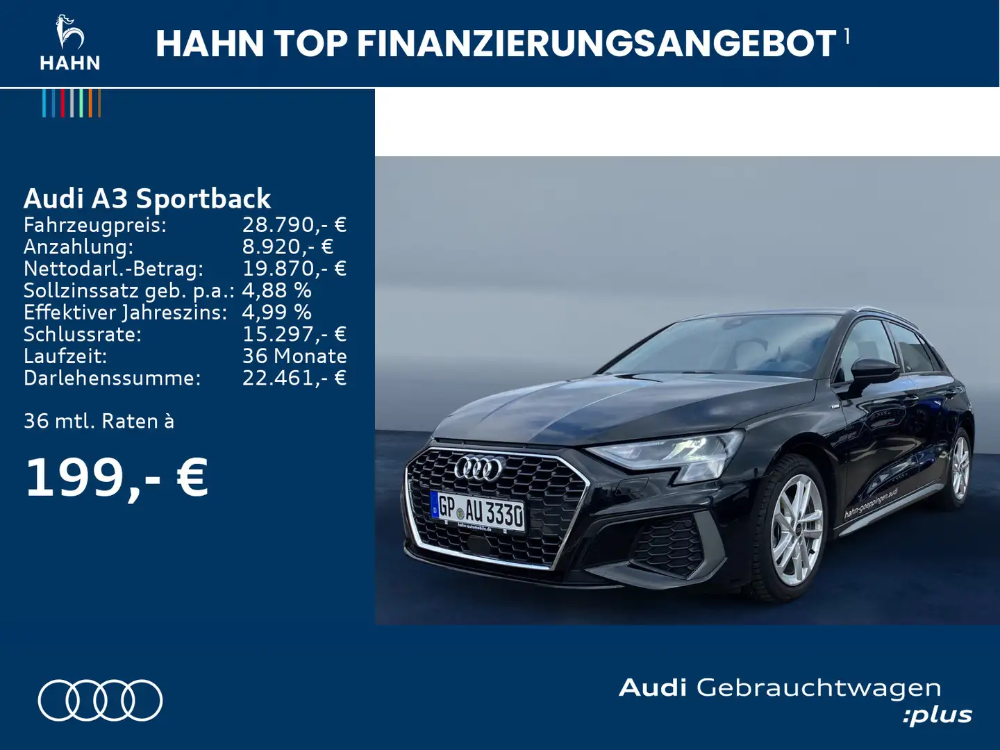 Audi A3 S-line 35TDI S-trc GRA Einparkh Vir Noir - 2