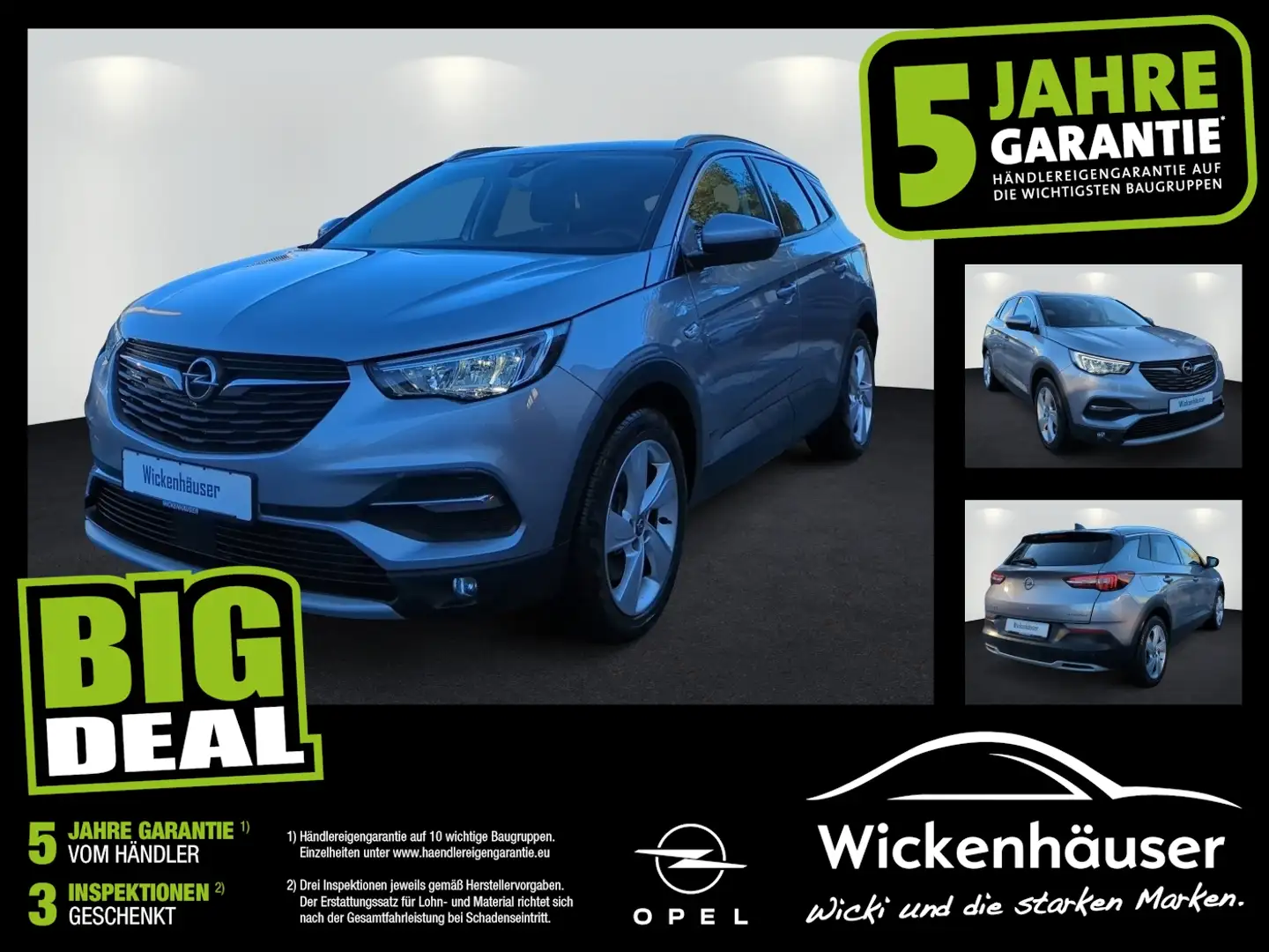 Opel Grandland 1.6 Turbo Hybrid PDC vo+hi, Ambiente Gris - 1