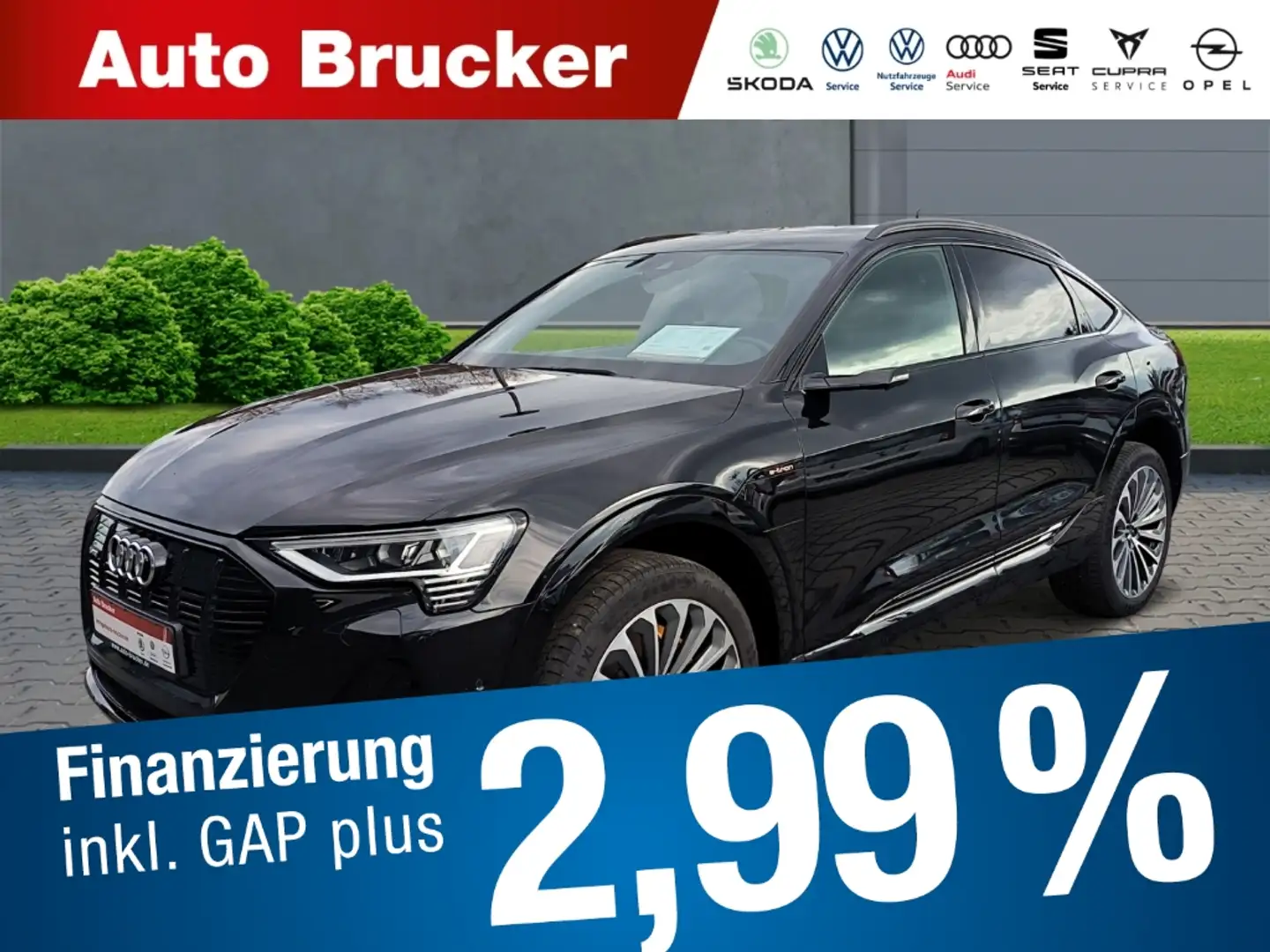Audi e-tron Sportback 55 quattro S line +AHK+Navi+Leder Schwarz - 1
