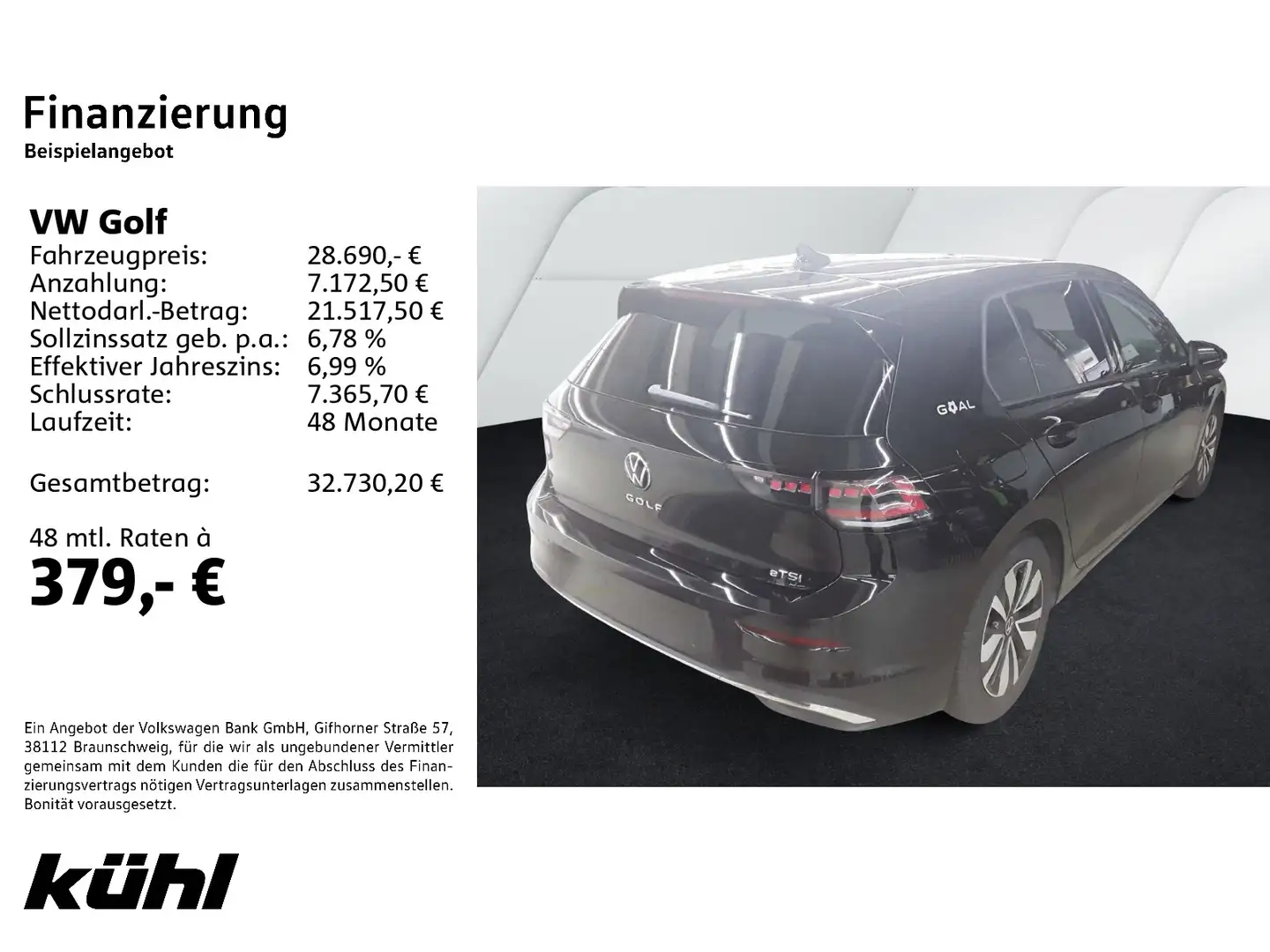 Volkswagen Golf 8 VIII 1.5 eTSI DSG Goal IQ.Light/ACC/Kamer Schwarz - 2