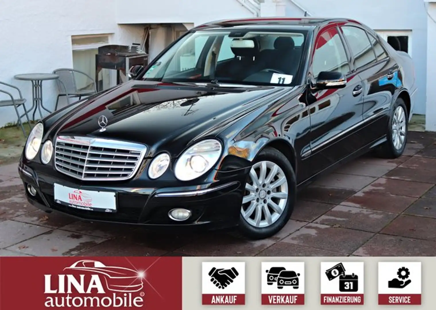 Mercedes-Benz E 200 CDI Elegance TOP HISTORIE!*Navi*Klimaaut. Negro - 1