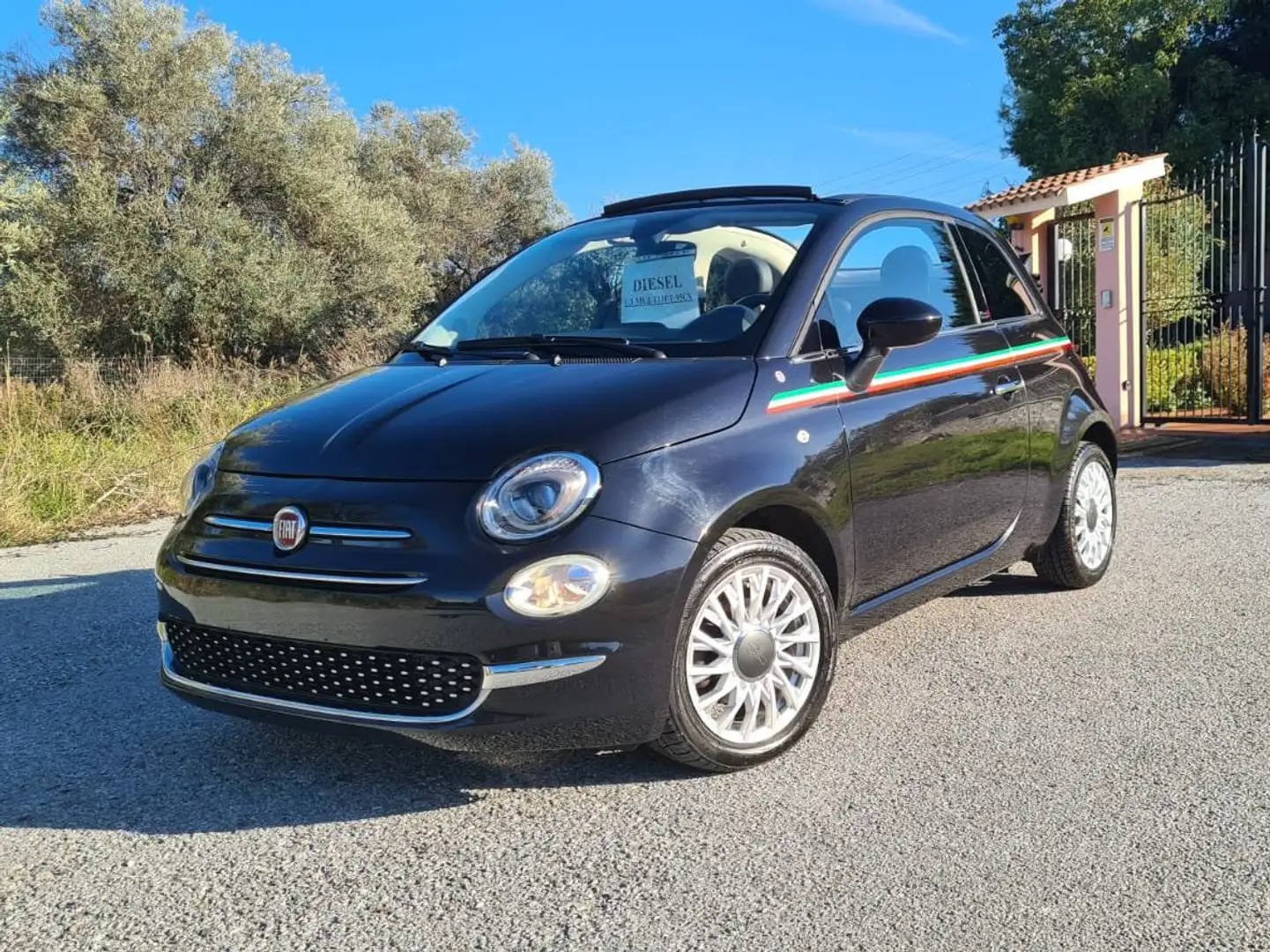 Fiat 500C 1.3 mjt Lounge 95CV Pari al nuovo UNI PROPRIETARIO Negro - 1