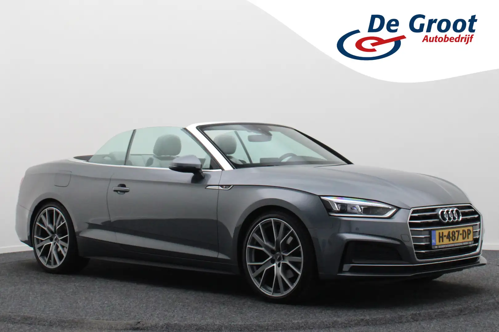 Audi A5 Cabriolet 40 TFSI Sport S Line Edition Leer, Apple Grijs - 1