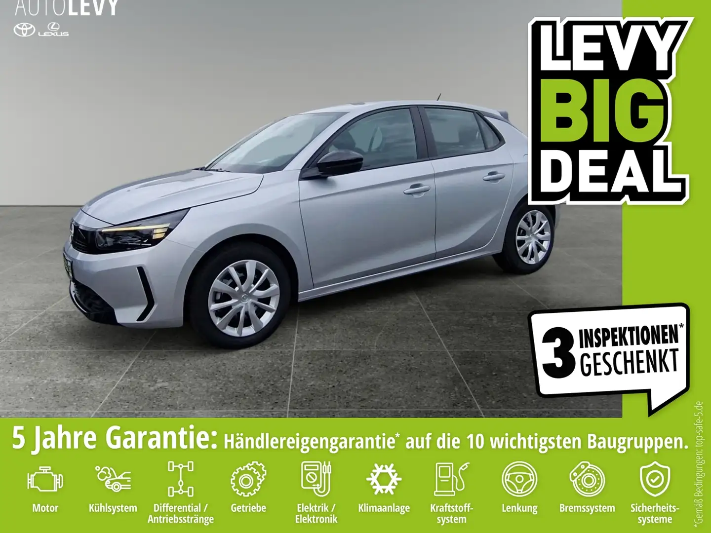 Opel Corsa F 1.2 Turbo +Tageszulassung+Automatik+LED+ Grau - 1