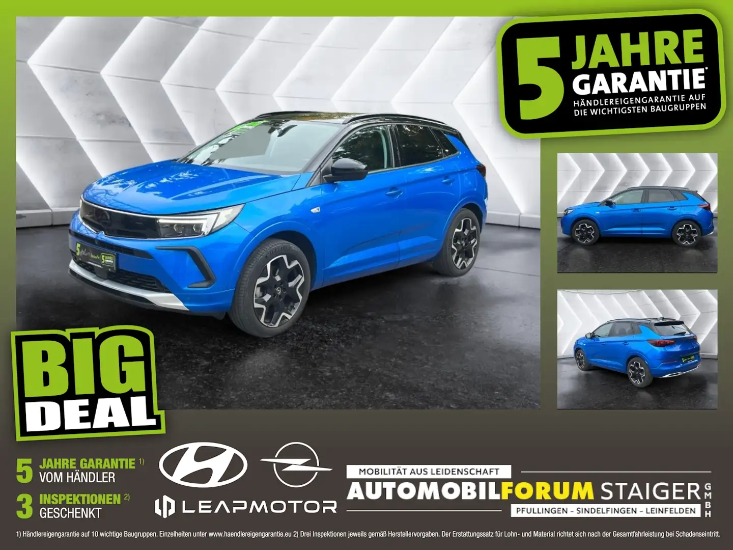 Opel Grandland 1.6 Turbo Hybrid Ultimate FLA 360 Leder Azul - 1