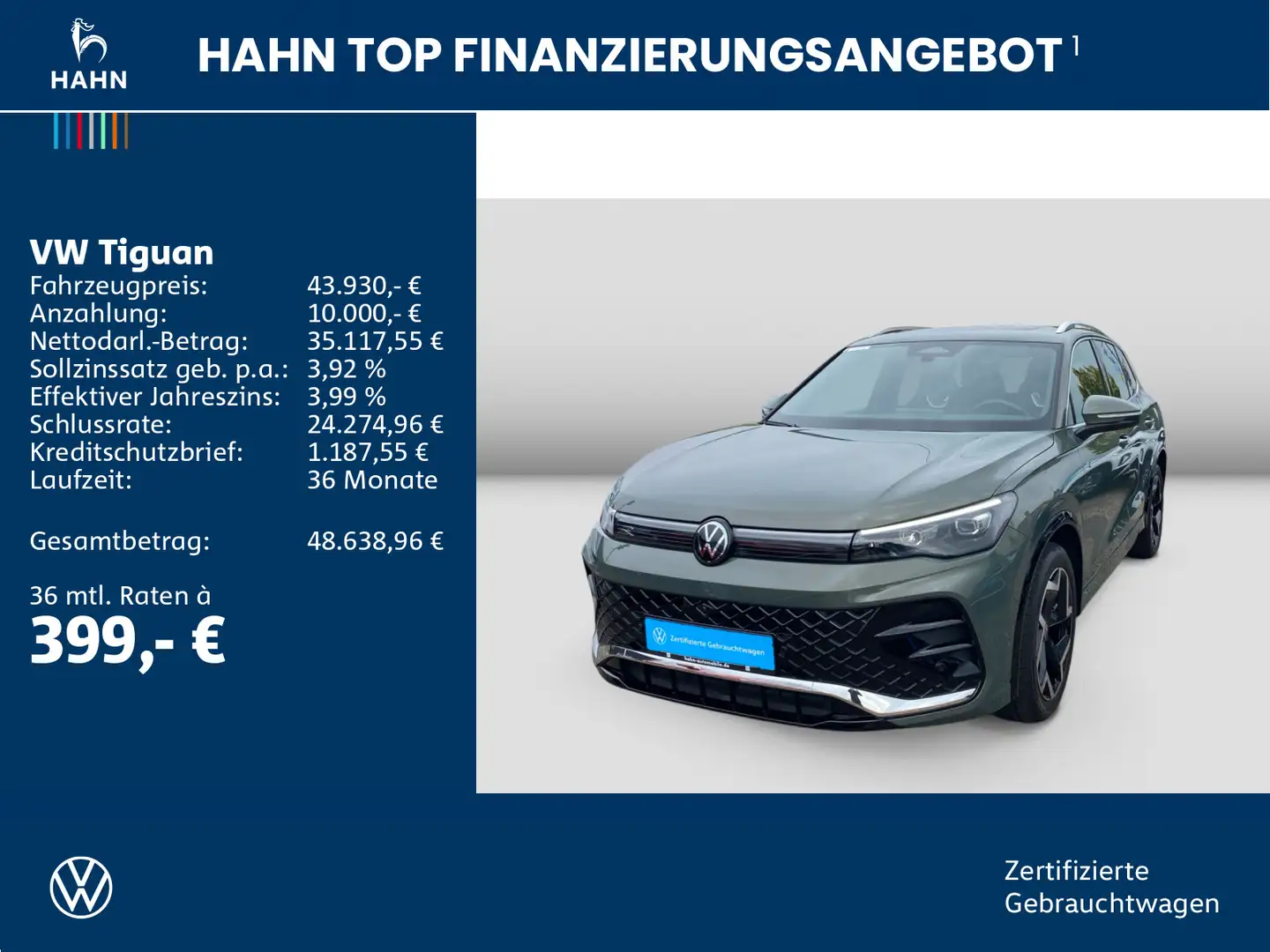 Volkswagen Tiguan 1.5eTSI DSG R-Line LED AHK Navi 360° Pano Vert - 2