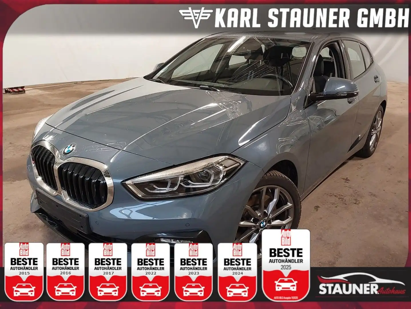 BMW 120 i Limousine SportLine KAMERA KLIMAAUTO LED Grau - 1