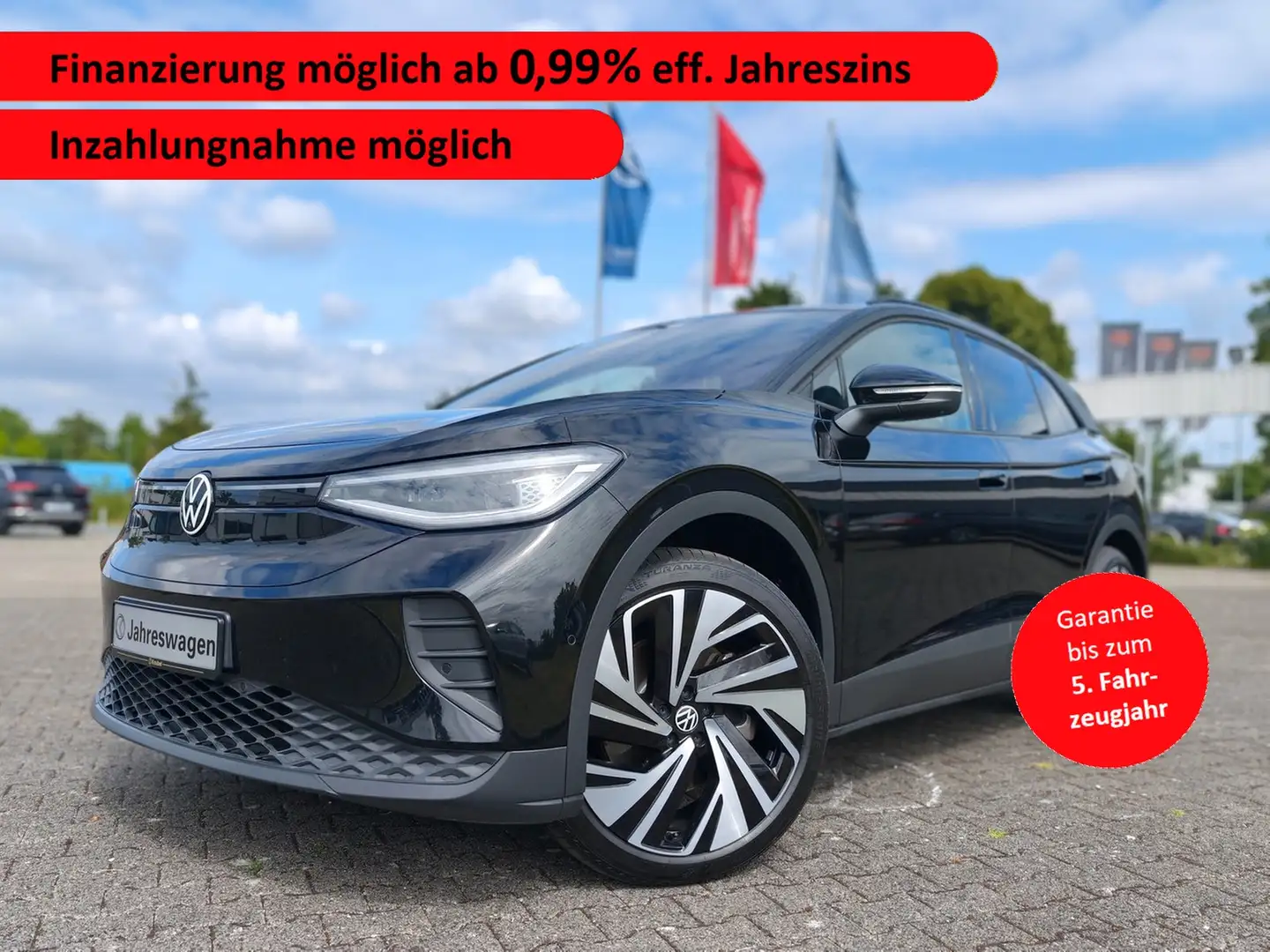 Volkswagen ID.4 Pro AHK*WäPu*, IQ Light*HUD*21``* Zwart - 1