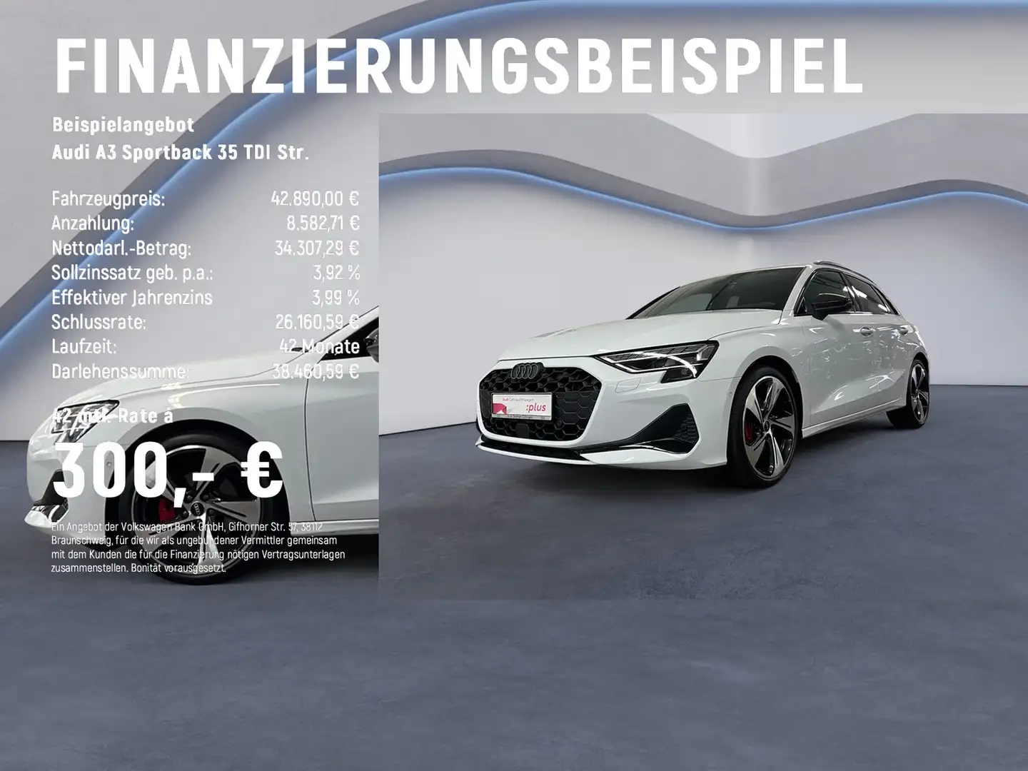 Audi A3 Sportback 35 TDI Str. advanced +LED+SONOS+ASG Weiß - 2