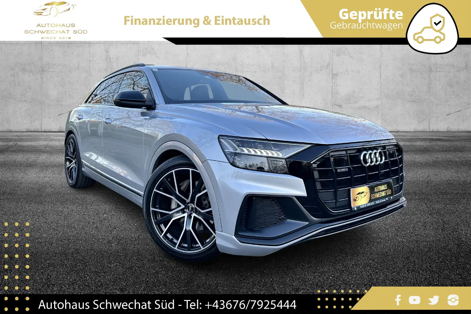 Audi Q8 50 TDI Quattro Sport // S-LINE // PANO // AHK // Grau - 1