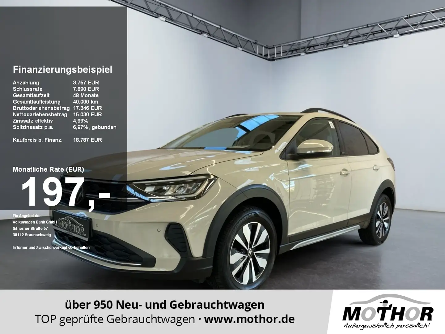 Volkswagen Taigo Move 1.0 TSI FLA LMF LED PDC GJR Grau - 1