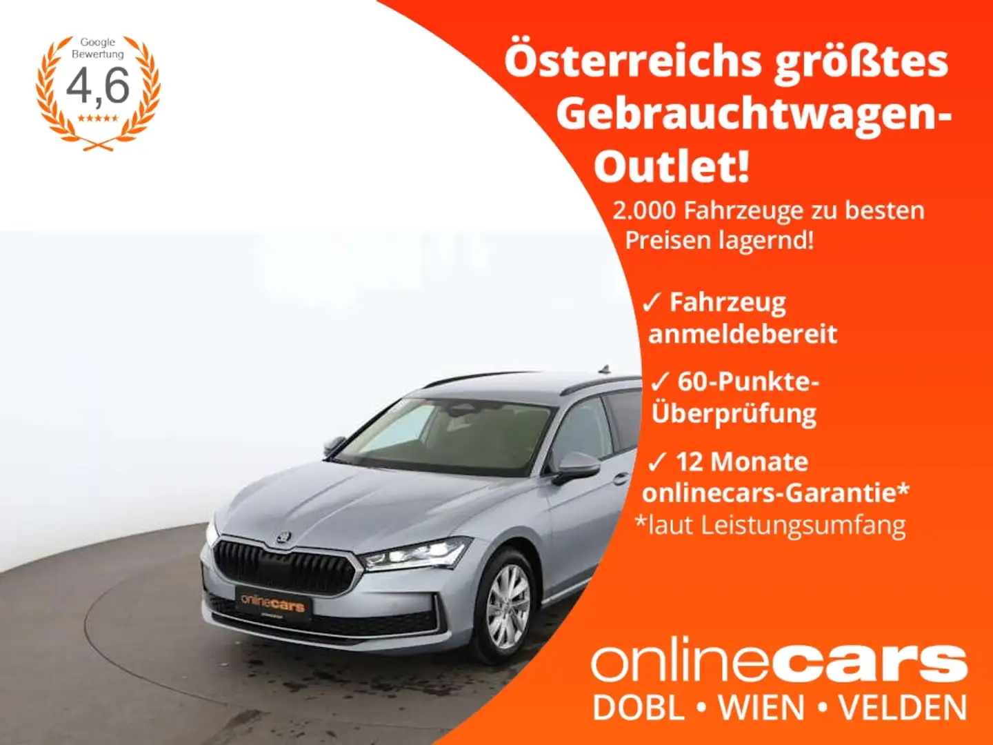 Skoda Superb Combi 1.5 TSI Selection Aut MATRIX RADAR Silber - 1