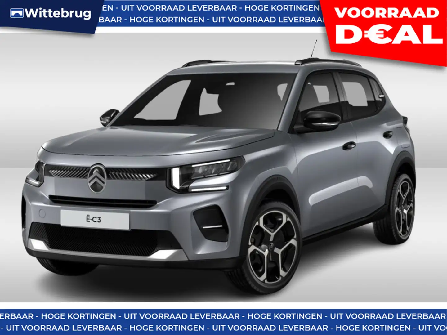 Citroen C3 E-C3 Plus 113pk 44 kWh DIRECT LEVERBAAR - GRATIS W Grijs - 1