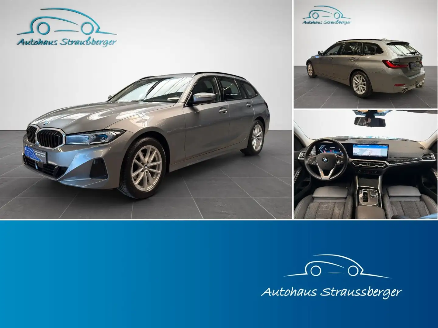 BMW 318 i Touring AHK ACC HuD 360°Kzu Memo NP:60.000€ Grau - 1