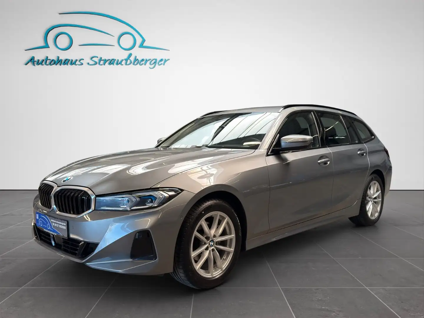 BMW 318 i Touring AHK ACC HuD 360°Kzu Memo NP:60.000€ Grau - 2