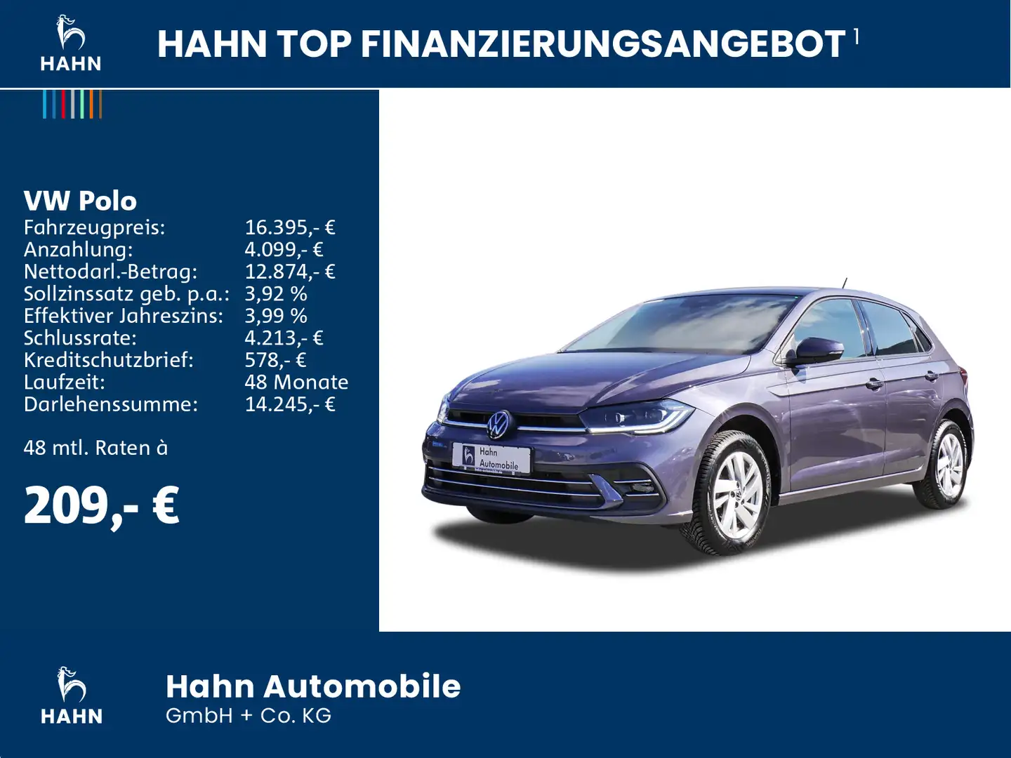 Volkswagen Polo 1.0TSI Style AHK Matrix App-Connect Climatr Grau - 2