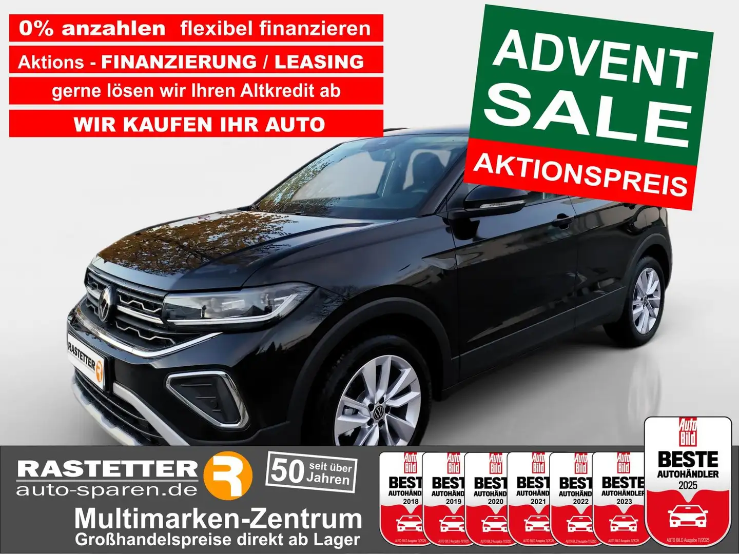 Volkswagen T-Cross TSI DSG Life Matrix+Kamera+ACC+Keyless+CarPlayNavi Black - 1
