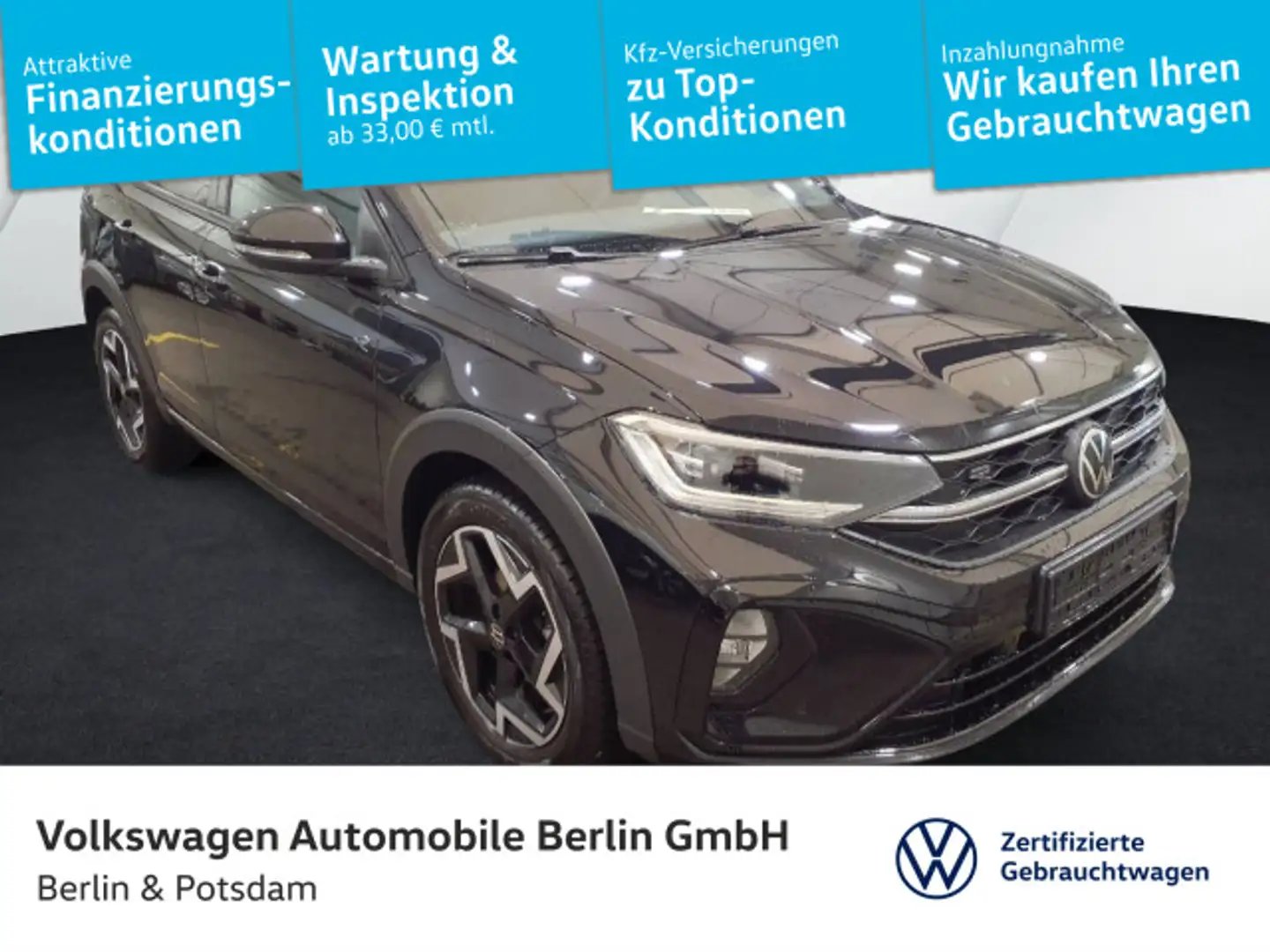 Volkswagen Taigo 1.5TSI DSG R-Line NAVI AHK MATRIX-LED Schwarz - 1