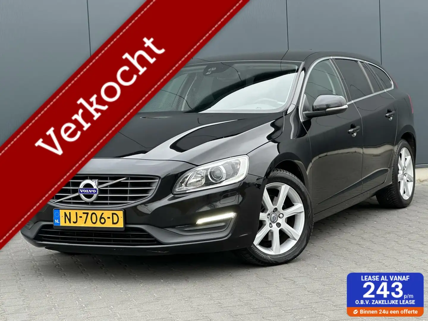 Volvo V60 2.0 T3 Nordic+ Xenon - 1/2e Leder - Navi - Cruise Negro - 1